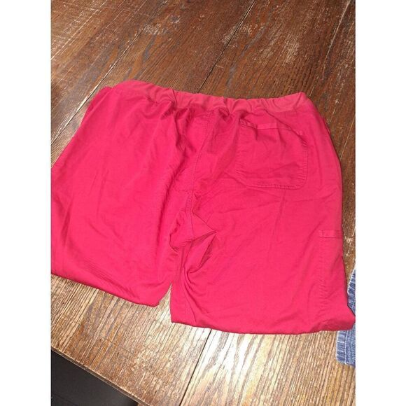 2X Cherokee Workwear Red Elastic Waist Pull On Scrub Pants Bottoms - Picture 4 of 4